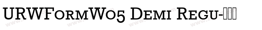 URWFormWo5 Demi Regu字体转换